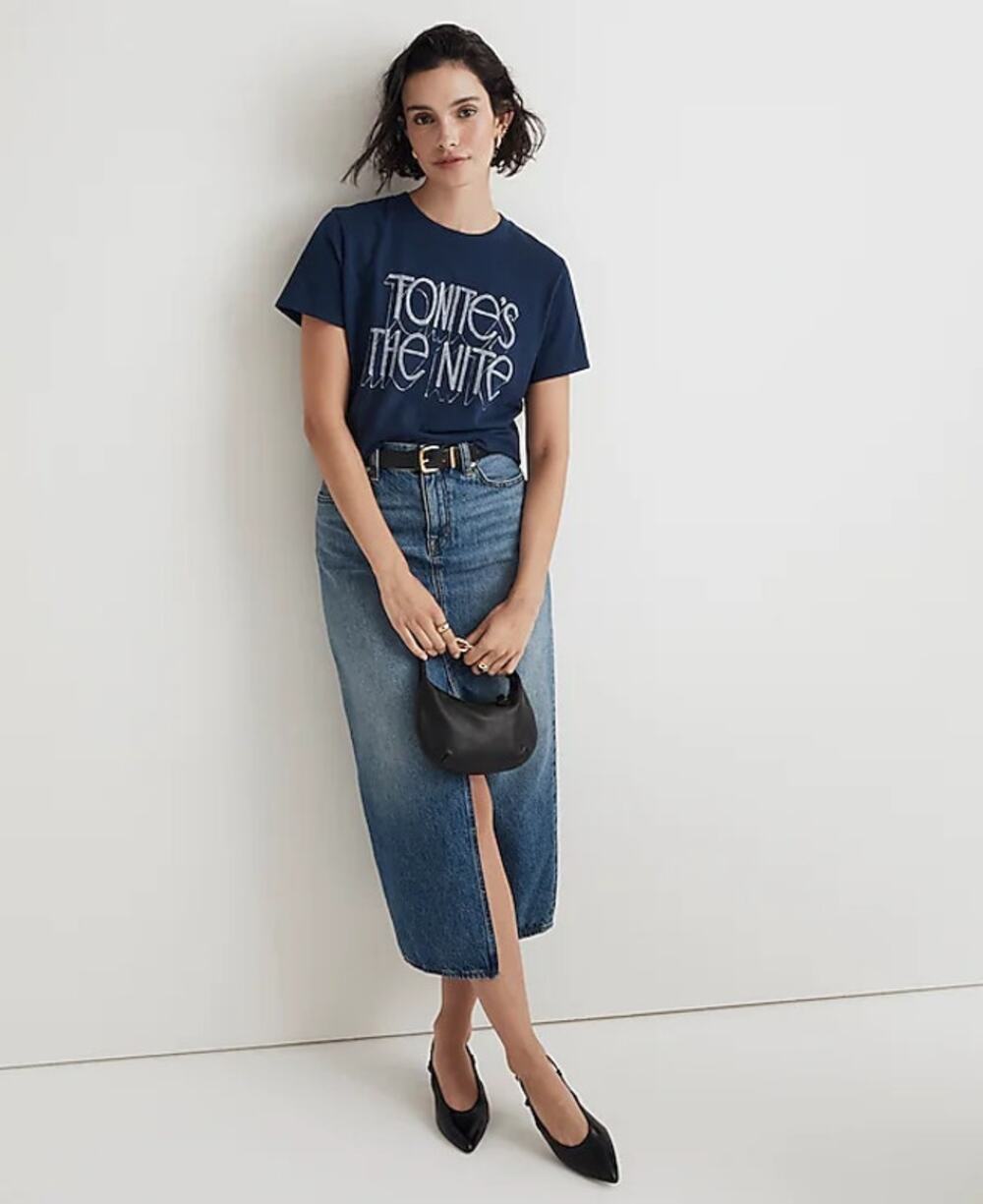 Madewell Tonite's The Nite Graphic Softfade Cotton Crewneck Relaxed Tee S